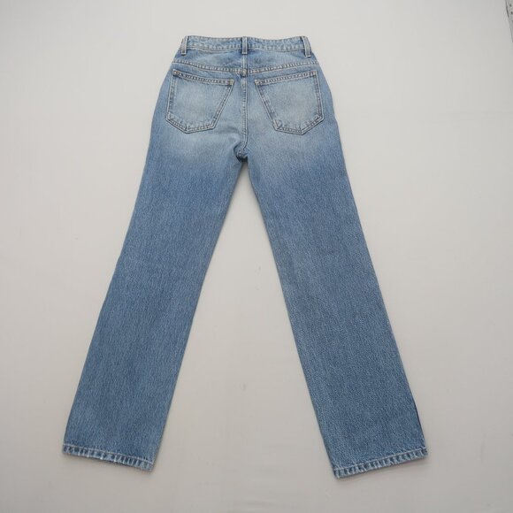 KHAITE Light Blue Distressed High Rise Jeans - Picture 8 of 13